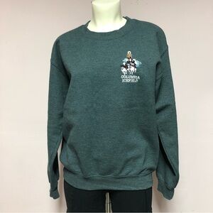 Nwot Embroidered Columbia Icefields Dark Grey Heavy Sweatshirt Unisex Size Small